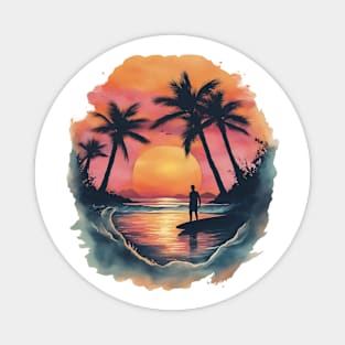 surfer beach Magnet